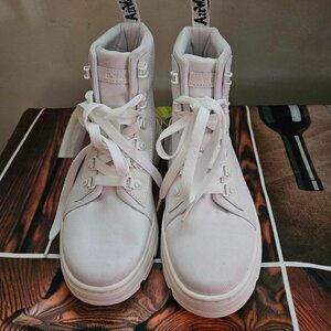 Dr. Martens Women's Combs Poly Casual Lace Up Boot White Ajax Size 7
